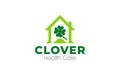 Illustration graphic vector of green clover or shamrock four leaf logo design template