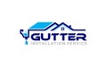 Illustration graphic vector of gutter installation and repair service logo design template