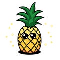 Illustration graphic vector of pineapple, pineapple vector character. Royalty Free Stock Photo