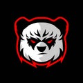 Panda head mascot logo illustration