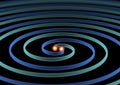 Illustration of Gravitational Waves Royalty Free Stock Photo