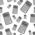 Illustration gray calculator background that is repeat and seamless