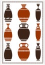 Illustration of greek vases