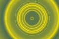 Illustration of a green background with yellow gradually growing resonating circular lights