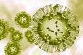 Green coronavirus cell