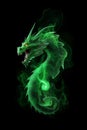 Illustration of Green Fire Dragon Symbol of Chinese New Year 2024 Royalty Free Stock Photo