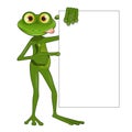 Illustration Green Frog with White Background Royalty Free Stock Photo