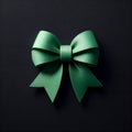a little green silk bow Royalty Free Stock Photo