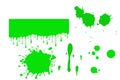 Illustration of Green slime on white background. Border for Halloween. Royalty Free Stock Photo