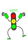 an illustration of the green traffic light