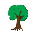 Illustration of a green tree. Royalty Free Stock Photo