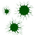 Illustration for a green virus that transmits disease Royalty Free Stock Photo