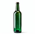 Green wine bottle isolated on white background Royalty Free Stock Photo