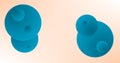 illustration of a group of blue balls on Gradient background Royalty Free Stock Photo