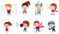 Group of children collection Royalty Free Stock Photo