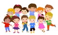 Group of children collection Royalty Free Stock Photo