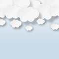 Illustration of a group of clouds on a bluish background