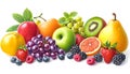 Illustration of a group of fruits Royalty Free Stock Photo