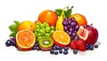 Illustration of a group of fruits Royalty Free Stock Photo