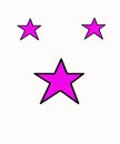 Illustration of a group of pink stars.