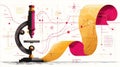 Microscope and Scientific Data Visualization - Abstract Research and Discovery Royalty Free Stock Photo