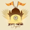 Illustration of Guru Nanak Jayanti celebration.vector illustration
