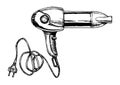 Illustration of hair dryer Royalty Free Stock Photo