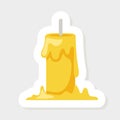 illustration halloween candle sticker icon