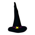 Illustration for Halloween. The head of a witch. Witch hat. The Magical Cap. Vector illustration. Hand drawing Royalty Free Stock Photo