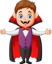 Halloween kid vampire cartoon