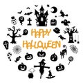 Halloween silhouette design. Royalty Free Stock Photo