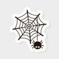 illustration Halloween spider sticker icon Royalty Free Stock Photo