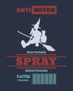 Illustration of Halloween spray label