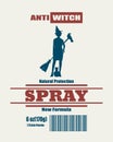 Illustration of Halloween spray label