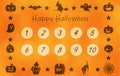 Halloween stamp card design Royalty Free Stock Photo
