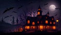 A halloween night themed illustration.