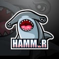 Hammerhead shark mascot esport logo design Royalty Free Stock Photo