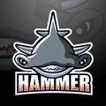 Hammerhead shark mascot esport logo design Royalty Free Stock Photo