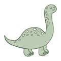 illustration, hand drawn cute dinosaur pastel shades, dinosaur family, for kids Royalty Free Stock Photo