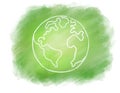 Illustration of Hand drawn Sketch blue earth isolated on white background Royalty Free Stock Photo