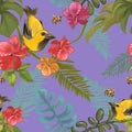 Illustration hand drawn tropical style Royalty Free Stock Photo