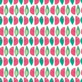 Illustration hand-painted acrylic gouache Seamless pattern Exotic fruit grapefruit leaf on white background Royalty Free Stock Photo