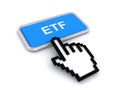 ETF button Royalty Free Stock Photo