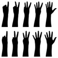 Illustration of hands counting from 1 to 5