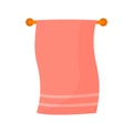 illustration of hanging pink towel Royalty Free Stock Photo