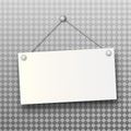 Illustration of a hanging sign isolated on a white background. Royalty Free Stock Photo