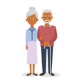 Illustration of happy afro american smiling senior couple