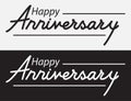 Happy Anniversary lettering design Royalty Free Stock Photo