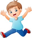 Happy boy cartoon Royalty Free Stock Photo