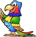 illustration of an Happy Colorful Parrot Royalty Free Stock Photo